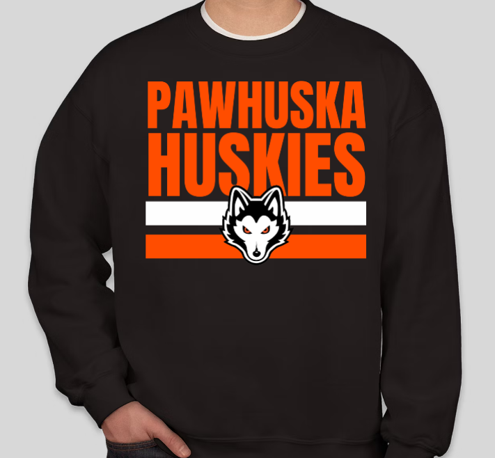 Pawhuska Huskies - Crewneck Sweatshirt