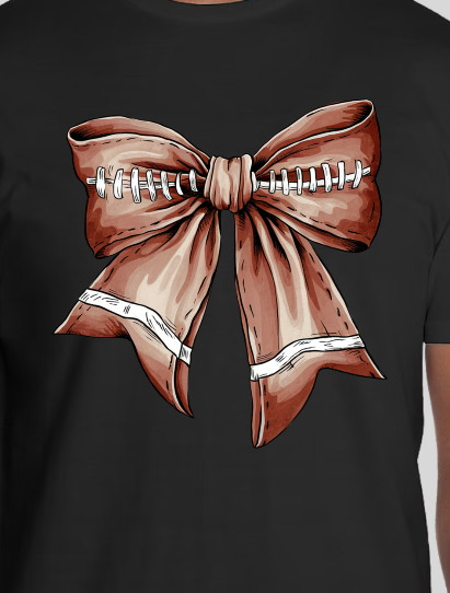 Football Bow Tee